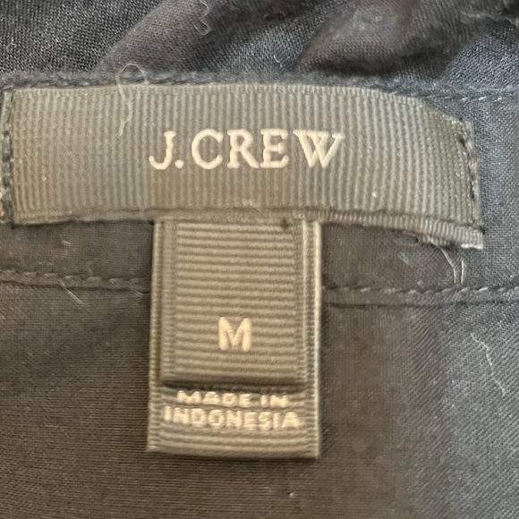 J Crew Black Long Sleeve Cotton Tunic Top Women M Classic - Picture 5 of 6